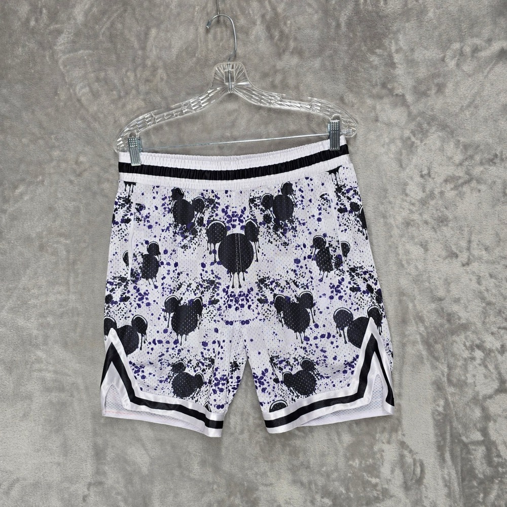 Locked In Apparel Mens Mickey Drip Mesh Basketball Shorts Small Streetwear Edgy